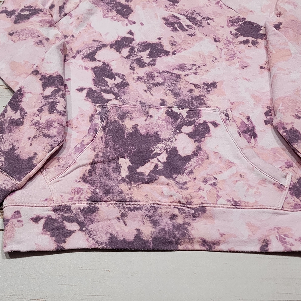 🌺3/$20 Athleta Hoodie PinkbTie Dye Thumbholes Soft Stretch M 8-10 - Picture 6 of 9